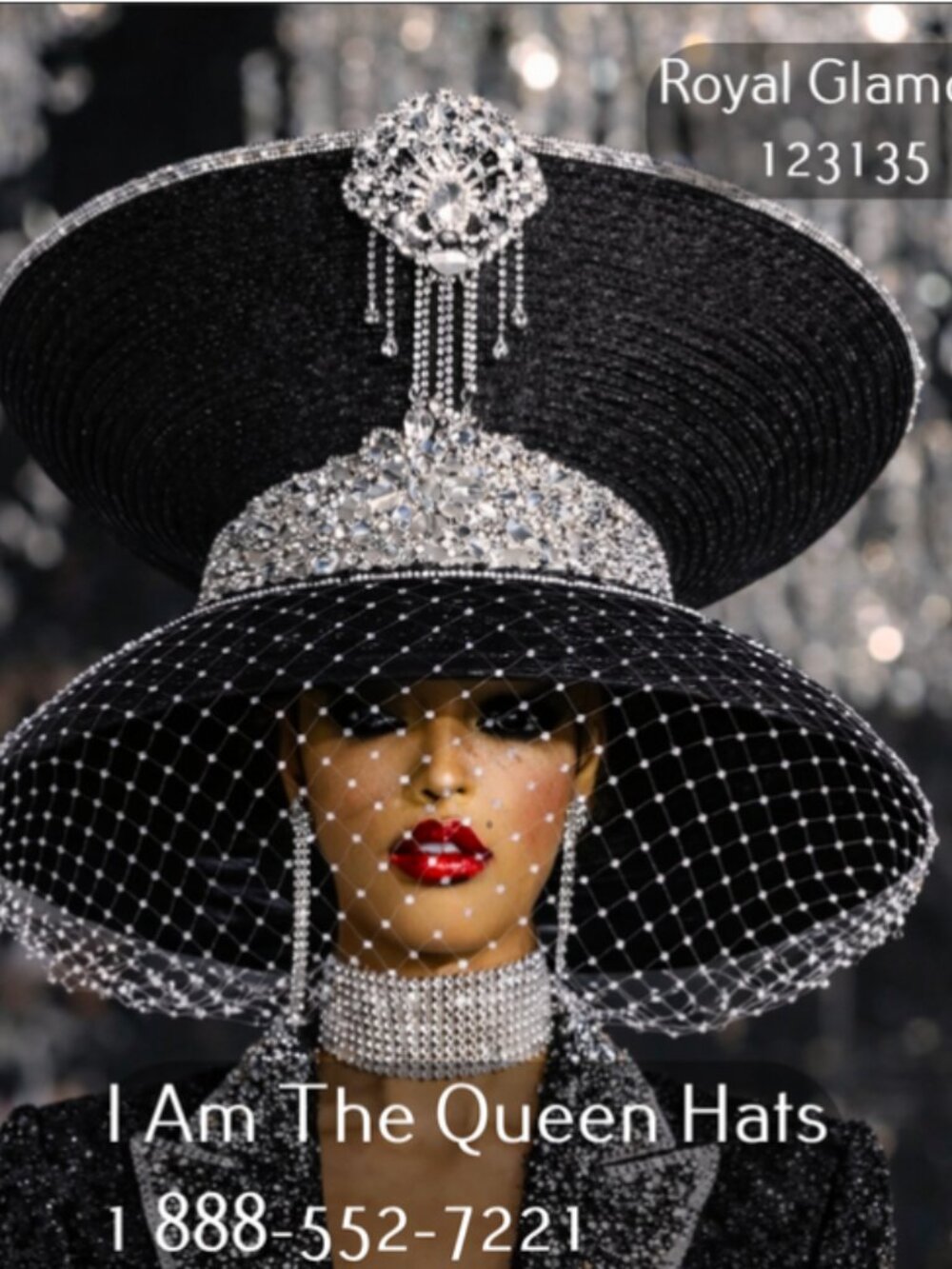 Royal Glamour 123135 | Donna VincDesigner Church Hats for Women – I Am The Queen
